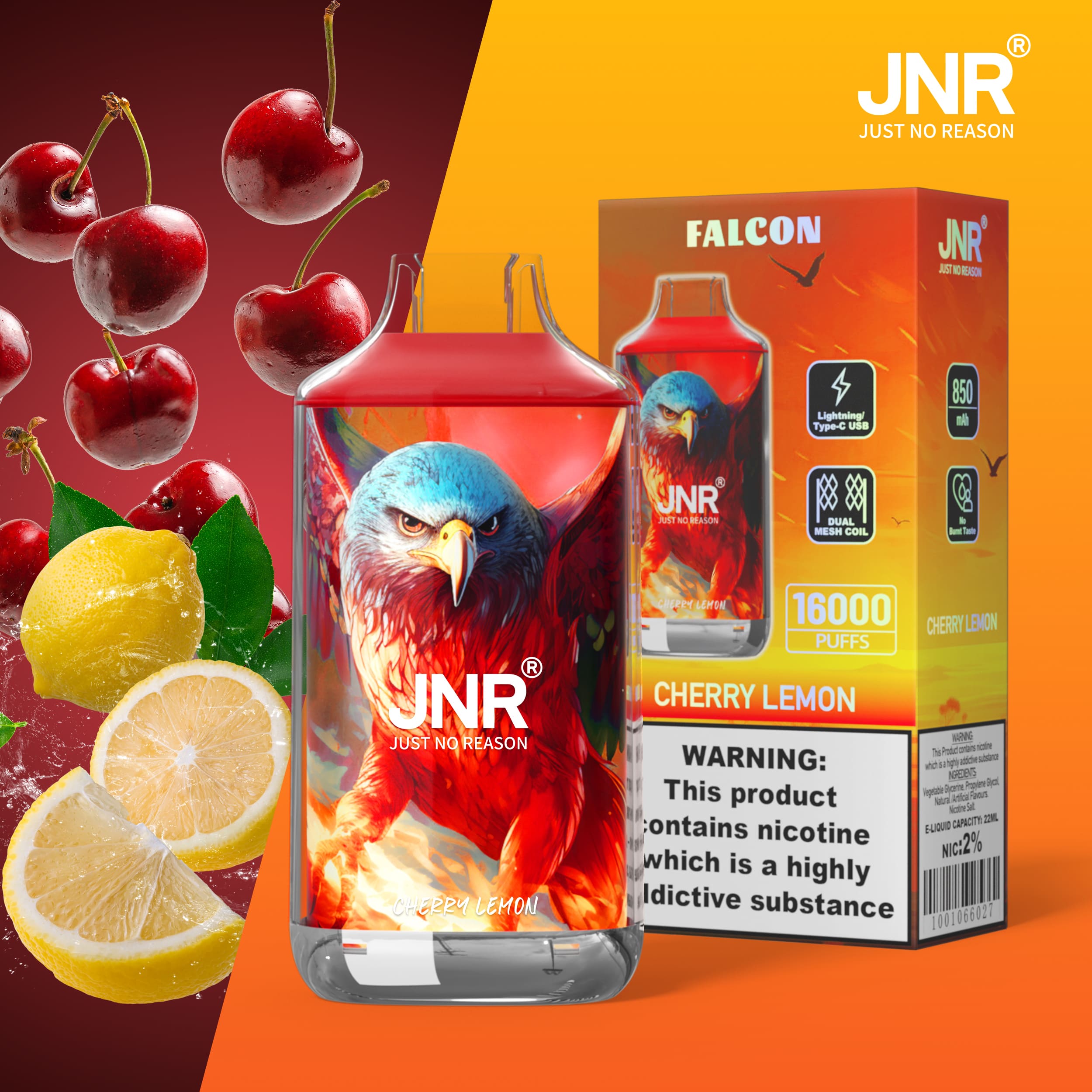 JNR Falcon 16000 Cherry Lemon