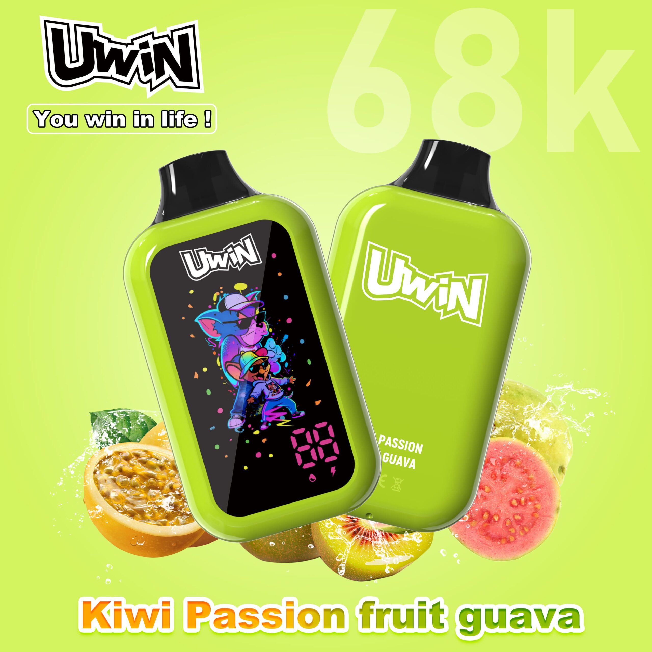 Uwin Digital Box 68K Kiwi Passion Fruit Guava